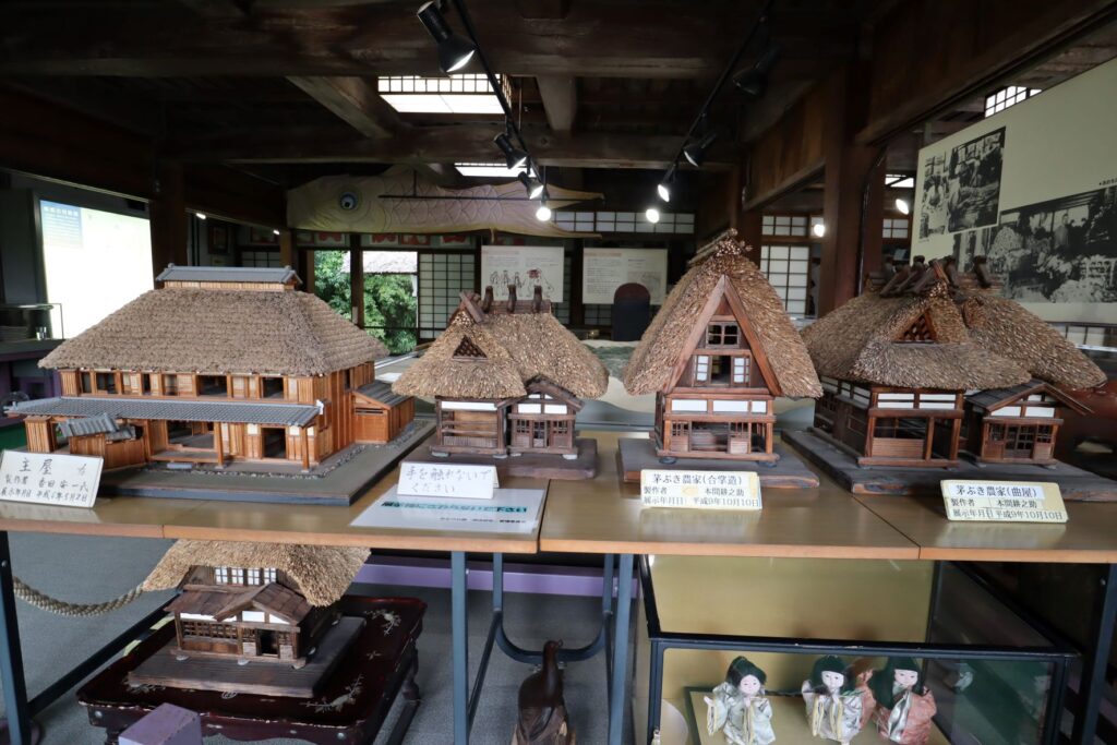 旧橫溝家住宅の2階展示室の建築模型