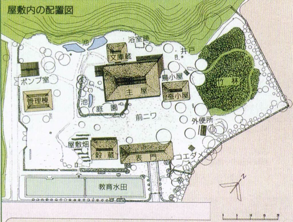 旧横溝家住宅の園内マップ