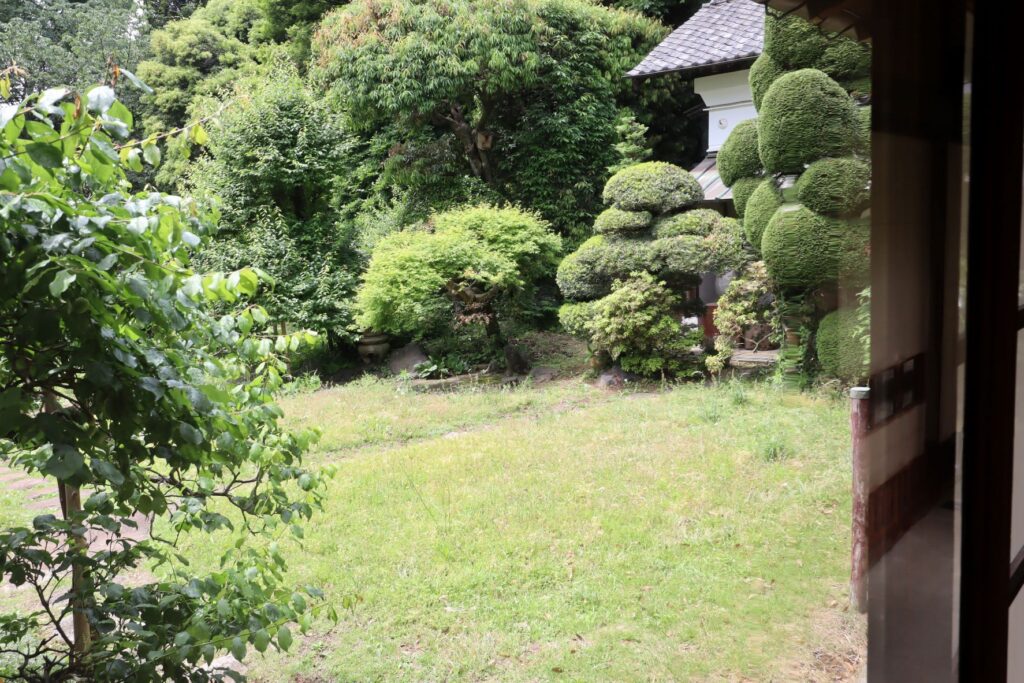 田邊泰孝記念館から見た庭
